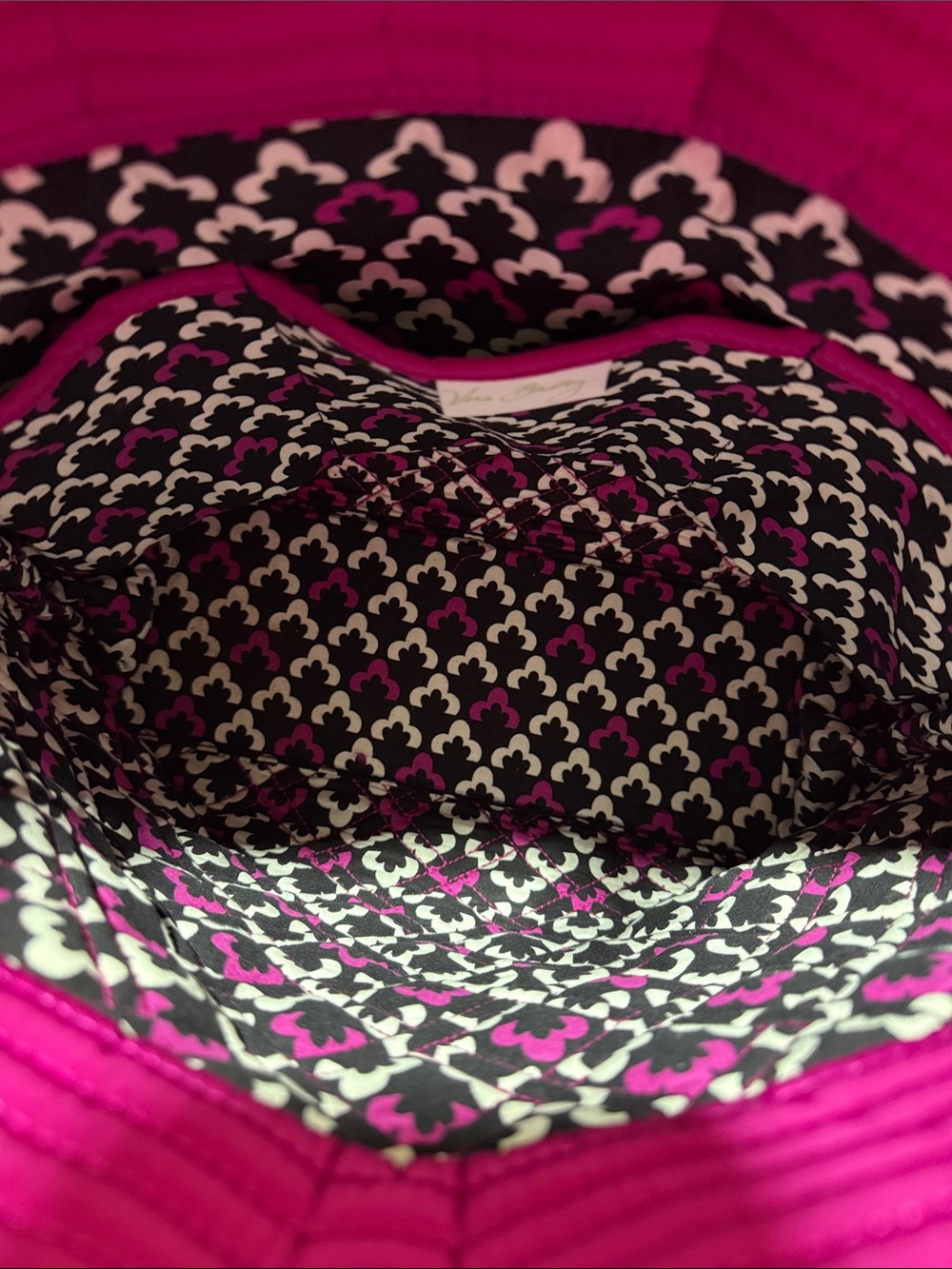 Vera Bradley Fuchsia Quilted Tote with Double Straps - Picture 7 of 7